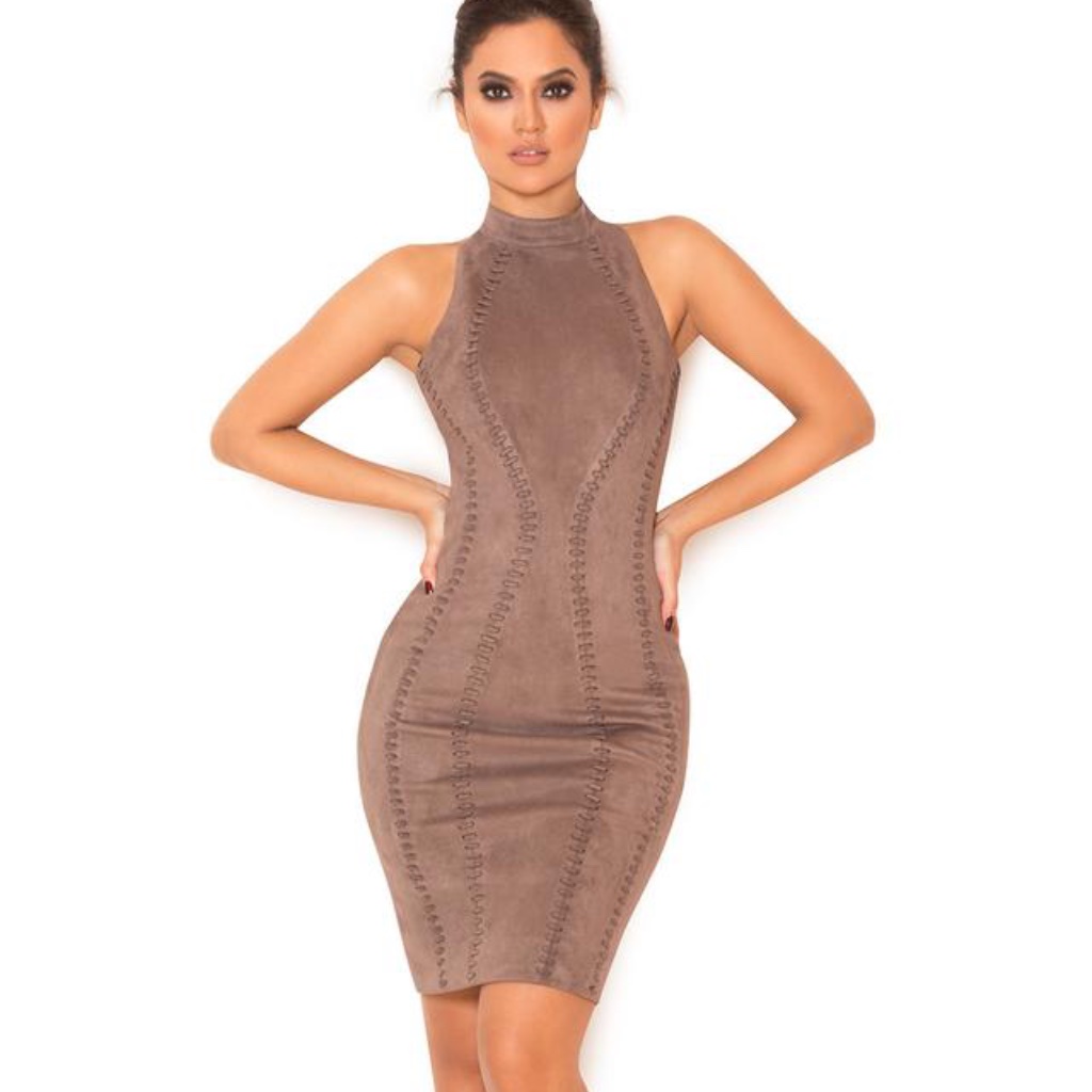 Bnwt House Of Cb Dress Xs Taupe